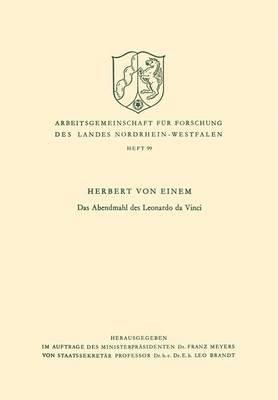 Das Abendmahl des Leonardo da Vinci - Herbert ?von? Einem - cover