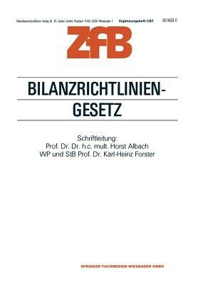 Bilanzrichtlinien-Gesetz - Horst Albach - cover