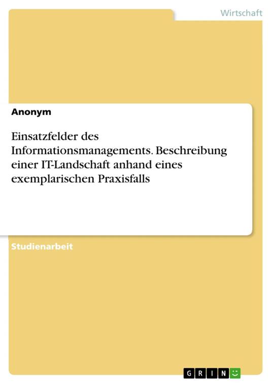Einsatzfelder des Informationsmanagements. Beschreibung einer IT-Landschaft anhand eines exemplarischen Praxisfalls