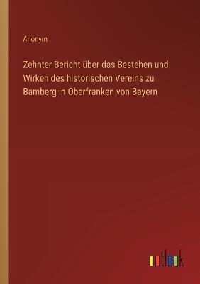 Zehnter Bericht über das Bestehen und Wirken des historischen Vereins zu Bamberg in Oberfranken von Bayern - Anonym - cover