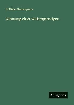 Zähmung einer Widerspenstigen - William Shakespeare - cover