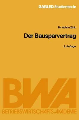 Der Bausparvertrag - Achim Zink - cover