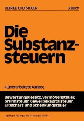 Die Substanzsteuern - Gerd Rose - cover
