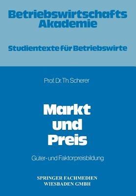 Markt und Preis - Theo Scherer - cover