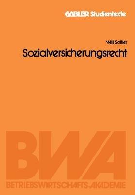 Sozialversicherungsrecht - Willi Sattler - cover