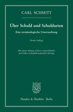 Über Schuld und Schuldarten.