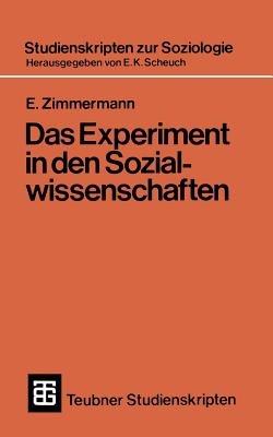 Das Experiment in den Sozialwissenschaften - cover