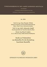 Studie zur Probenahme von Rohstoffen für die Herstellung feuerfester Baustoffe