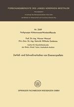 Zerfall- und Schwellverhalten von Eisenerzpellets