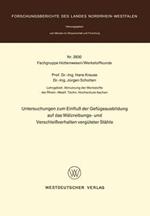 Untersuchungen zum Einfluß der Gefügeausbildung auf das Wälzreibungs- und Verschleißverhalten vergüteter Stähle