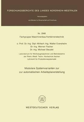 Modulare Systemvarianten zur automatischen Arbeitsplanerstellung - Walter Eversheim - cover