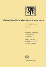 Rheinisch-Westfälische Akademie der Wissenschaften: Natur-, Ingenieur- und Wirtschaftswissenschaften Vorträge · N 373