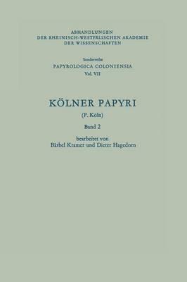 Kölner Papyri - Bärbel Kramer,Dieter Hagedorn - cover