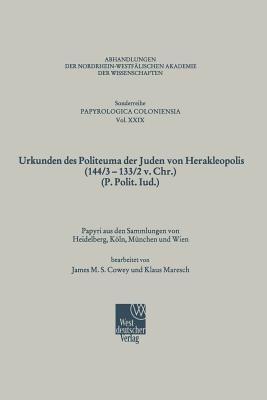 Urkunden des Politeuma der Juden von Herakleopolis (144/3–133/2 v. Chr.) (P. Polit. Iud.) - cover