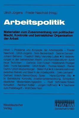 Arbeitspolitik - cover