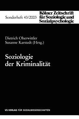 Soziologie der Kriminalität - cover