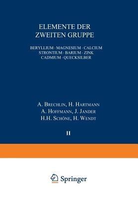 Elemente der zweiten Gruppe: Beryllium · Magnesium · Calcium Strontium · Barium · ƶink Cadmium · Quecksilber - cover