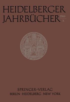 Heidelberger Jahrbücher X - Kenneth A Loparo - cover