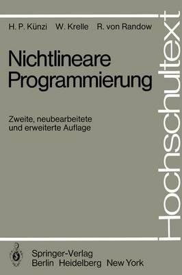 Nichtlineare Programmierung - H.P. Künzi,W. Krelle,R. von Randow - cover