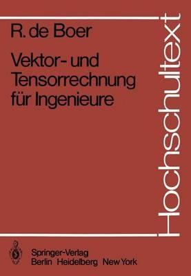 Vektor- und Tensorrechnung für Ingenieure - R. de Boer - cover
