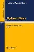 Algebraic K-Theory. Proceedings of a Conference Held at Oberwolfach, June 1980: Part 1 - cover