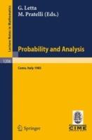 Probability and Analysis: Held at Varenna (Como); Italy, May, 31 - June 8, 1985 - cover