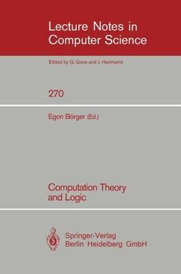 Computation Theory and Logic - cover