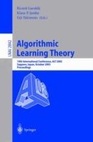 Algorithmic Learning Theory: 14th International Conference, ALT 2003, Sapporo, Japan, October 17-19, 2003, Proceedings - cover