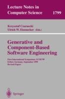 Generative and Component-Based Software Engineering: First International Symposium, GCSE'99, Erfurt, Germany, September 28-30, 1999. Revised Papers - cover
