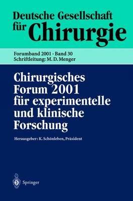 Chirurgisches Forum 2001 für experimentelle und klinische Forschung: 118. Kongreß der Deutschen Gesellschaft für Chirurgie München, 01.05.–05.05.2001 - cover