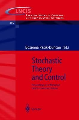 Stochastic Theory and Control: Proceedings of a Workshop held in Lawrence, Kansas - cover