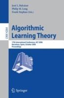 Algorithmic Learning Theory: 17th International Conference, ALT 2006, Barcelona, Spain, October 7-10, 2006, Proceedings - cover
