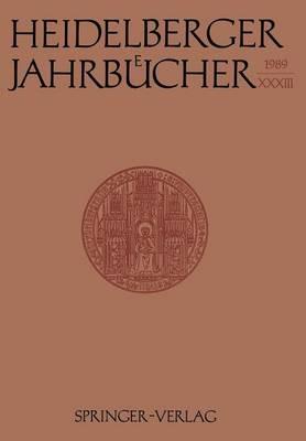 Heidelberger Jahrbücher - Kenneth A Loparo - cover