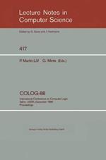 COLOG-88: International Conference on Computer Logic, Tallinn, USSR, December 12-16, 1988, Proceedings