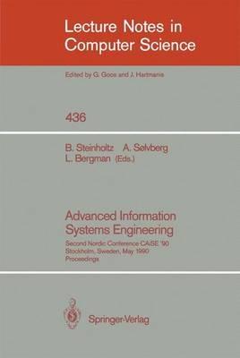 Advanced Information Systems Engineering: Second Nordic Conference CAiSE '90, Stockholm, Sweden, May 8-10, 1990, Proceedings - cover