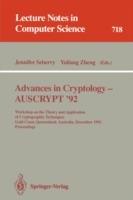 Advances in Cryptology - AUSCRYPT '92: Workshop on the Theory and Application of Cryptographic Techniques, Gold Coast, Queensland, Australia, December 13-16, 1992. Proceedings - cover
