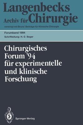 111. Kongreß der Deutschen Gesellschaft für Chirurgie München, 5.–9. April 1994 - cover