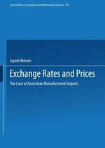 Exchange Rates and Prices: The Case of Australian Manufactured Imports