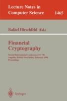 Financial Cryptography: First International Conference, FC '97, Anguilla, British West Indies, February 24-28, 1997. Proceedings - cover