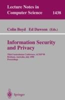 Information Security and Privacy: Third Australasian Conference, ACISP'98, Brisbane, Australia July 13-15, 1998, Proceedings - cover