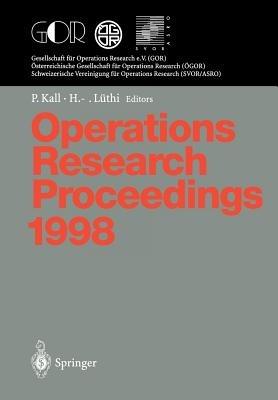 Operations Research Proceedings 1998: Selected Papers of the International Conference on Operations Research Zurich, August 31 – September 3, 1998 - cover