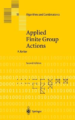 Applied Finite Group Actions - Adalbert Kerber - cover