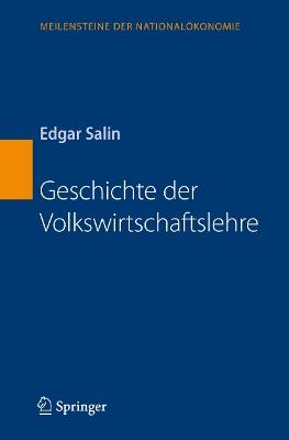 Geschichte der Volkswirtschaftslehre - Edgar Salin - cover