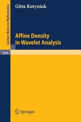 Affine Density in Wavelet Analysis - Gitta Kutyniok - cover
