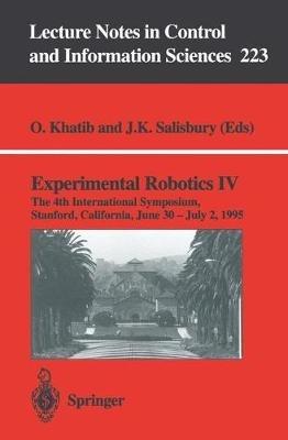 Experimental Robotics IV: The 4th International Symposium, Stanford, California, June 30 – July 2, 1995 - cover