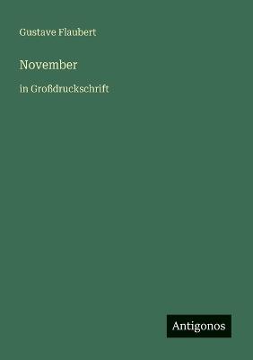 November: in Großdruckschrift - Gustave Flaubert - cover