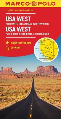 USA West Marco Polo Map: Pacific Coast, Sierra Nevada, Rocky Mountains - Marco Polo - cover