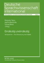 Eindeutig Uneindeutig: Fachsprachen - Ihre Uebersetzung, Ihre Didaktik