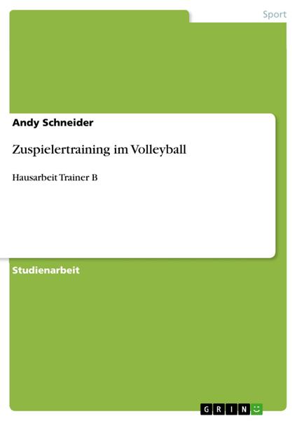 Zuspielertraining im Volleyball