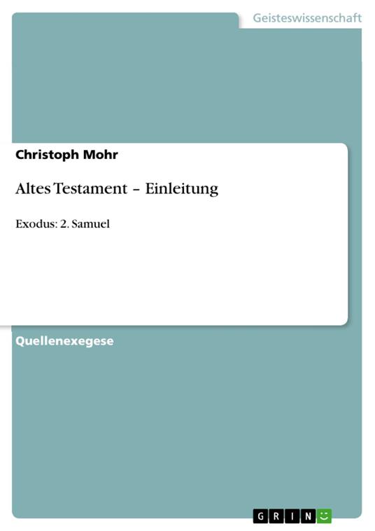 Altes Testament – Einleitung
